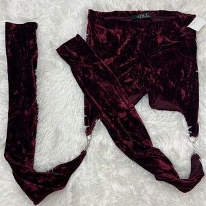 Idle minds velvet leggings New!